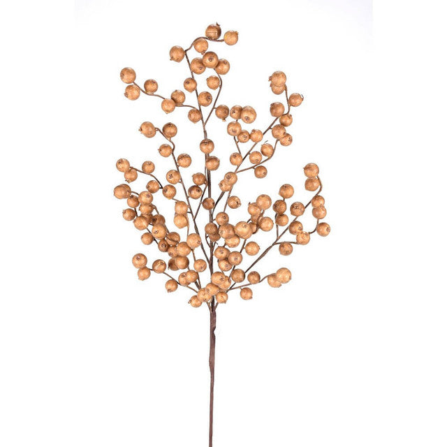 29” Crabapple Spray Butternut Autumn to Christmas Decorative Stem