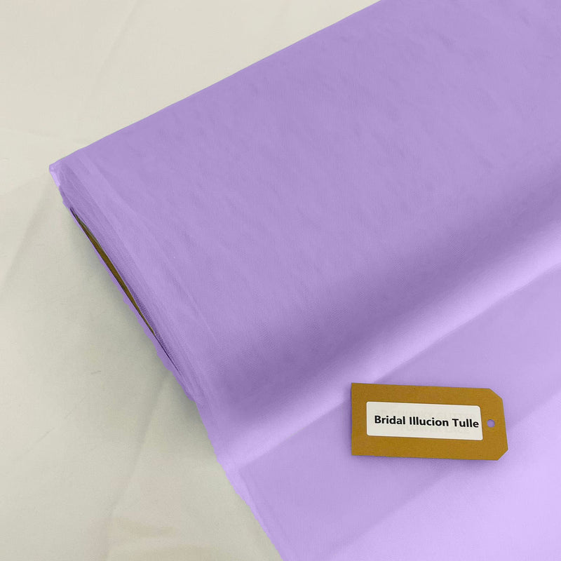Light Lavender Bridal Illusion Polyester Tulle Fabric - Light Lavender Sheer Tulle, 108" Width (1 Roll)