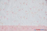Dahlia Organza Embroidery Polyester Fabric - Embroidered Floral Sheer With Sequins Embellishment, 54" Width (1 Yard)