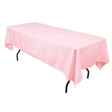 Polyester Rectangular Tablecloth Polyester Fabric - Wrinkle-Resistant, Stain-Proof, Washable, 60" X 144"