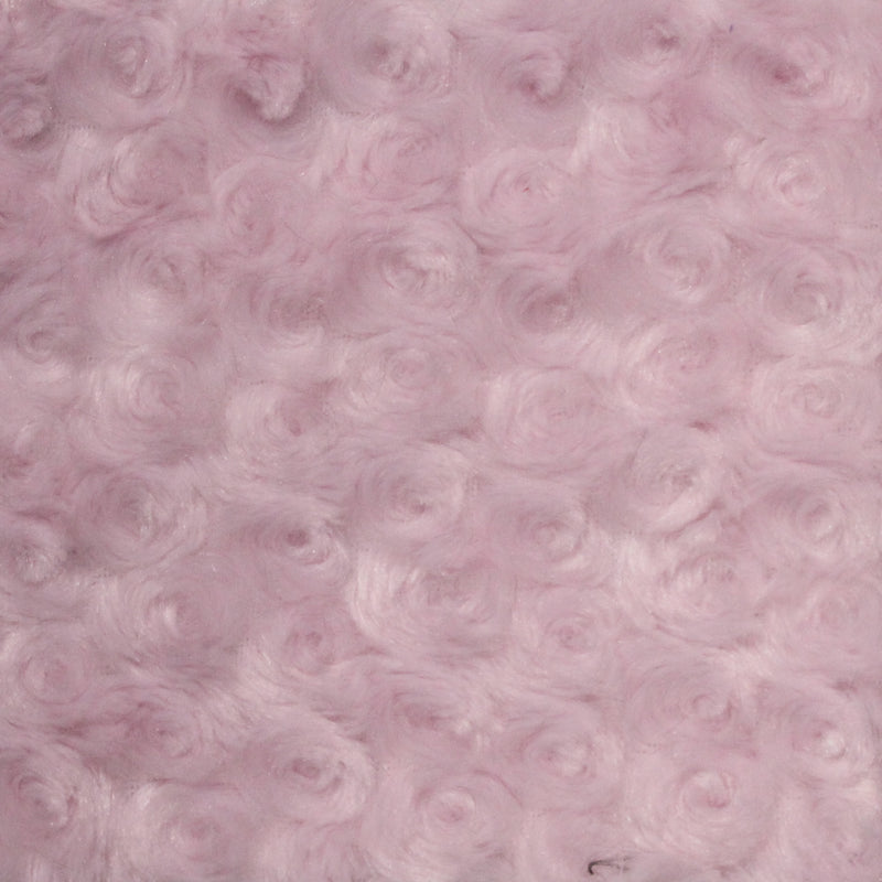 1 Yard Light Pink Minky Rosebud Fabric 58/60" Width Rose Swirl Embossed