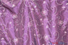 Aurora Taffeta Embroidered Floral Taffeta Fabric - Multi Color Floral Embroidery With Sequins, 54" Width (1 Yard)