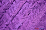 Forest Taffeta Embroidery Polyester Fabric - Hanging Leaf Pattern, 54" Width, Multiple Colors (1 Yard)