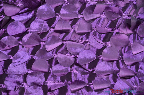 Petal Taffeta Polyester Fabric - Round Petal Texture, 57" Width, Multiple Colors (1 Yard)