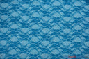 Giselle Floral Lace Polyester Spandex Fabric - Sheer Vintage Stretch Lace, 58/60" Width, Multiple Colors (1 Yard)