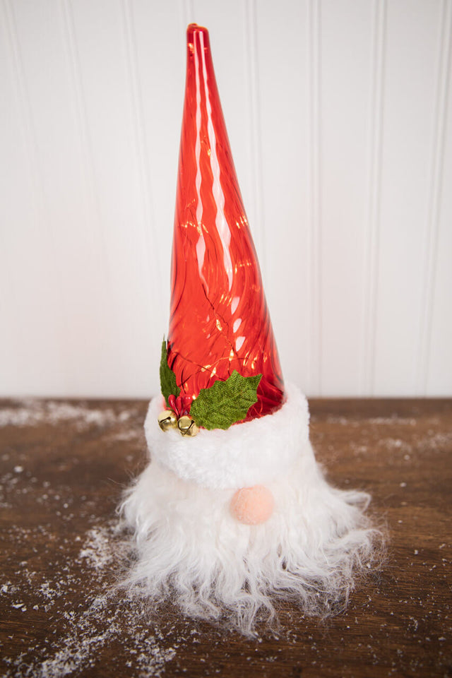 12” Battery Operated Lighted Gnome Santa