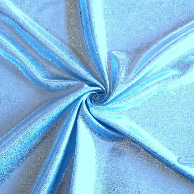 Light Blue Metallic Nylon Spandex Swim Fabric