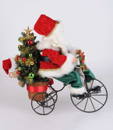 Lighted Santa Biking Through Christmas