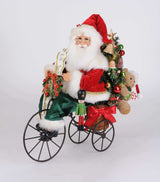 Lighted Santa Biking Through Christmas
