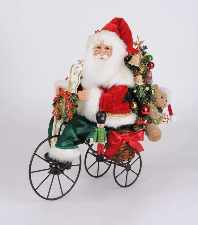 Lighted Santa Biking Through Christmas