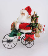Lighted Santa Biking Through Christmas