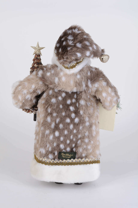 Lighted Natural Fawn Santa