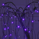 2 ft Purple Pre-Lit LED Willow Halloween Tree