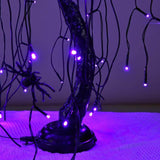 2 ft Purple Pre-Lit LED Willow Halloween Tree