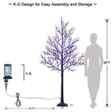 6 ft Pre-Decorated LED Pirate Halloween Yard Tree