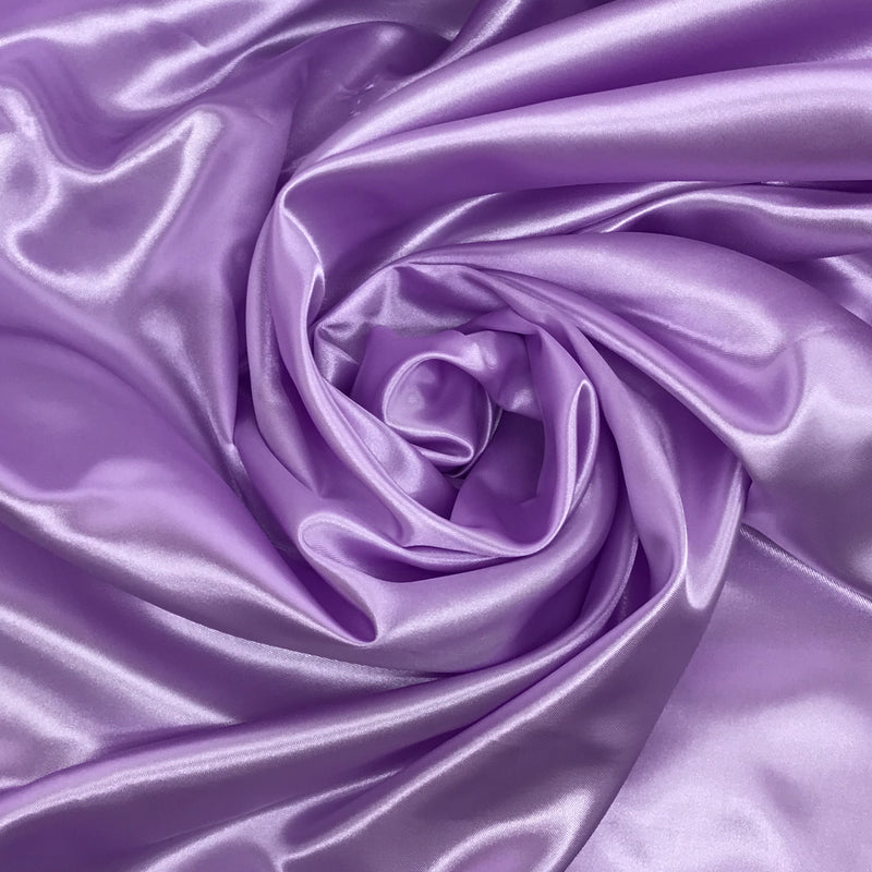 Lavender Medium Satin Polyester Fabric - Lavender, 58"-60" Wide