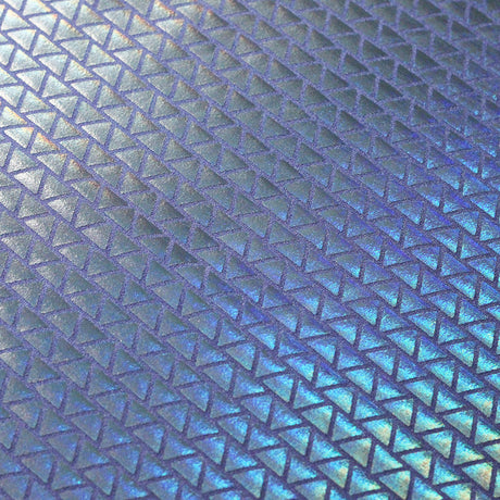 Disco Diamond Nylon Spandex Fabric - Hologram Triangle Print, 58/60" Width (1 Yard)
