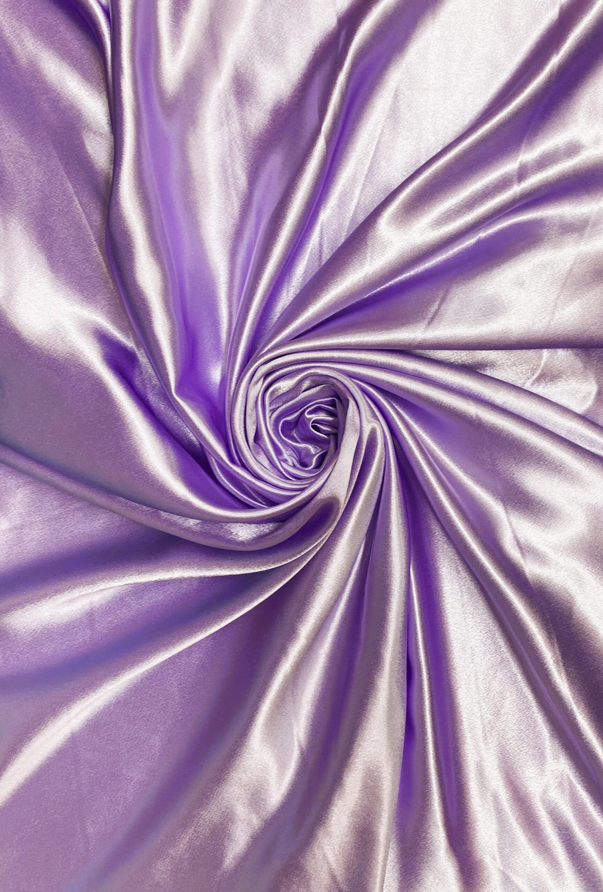 Crepe Satin Polyester Fabric - Lilac, 58" Width (1 Yard)