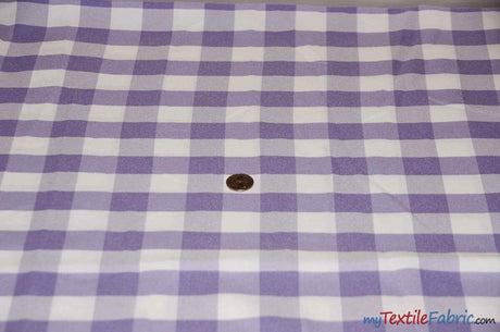 Picnic Checkers Polyester Fabric - Gingham Checkered, 1" X 1", 58/60" Width (1 Yard)