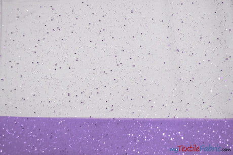 Tulle Glitter With Sequins Polyester Fabric - Glitter Embellished Sheer Tulle, Multiple Colors, 58/60" Width (1 Yard)