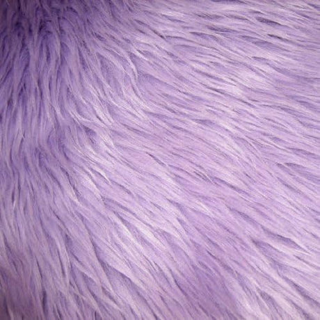 Lilac Faux Fur Fabric - Luxury Shaggy, Lilac, 60" Width (1 Yard)