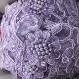 Beaded Corded Lace Trimming 2" Polyester Organza