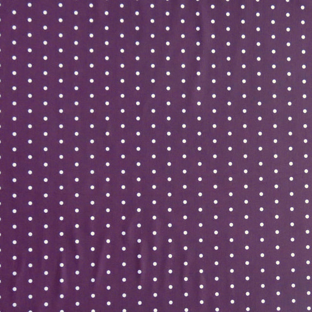 Swim Knit Nylon Spandex Lilac Mini Dots Burgundy