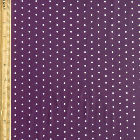 Swim Knit Nylon Spandex Lilac Mini Dots Burgundy