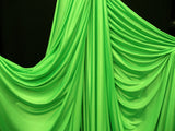 Low Stretch Lime Green Polyester Fabric - Lime Green, 40 Denier Tricot, 108-120" Width (1 Yard)