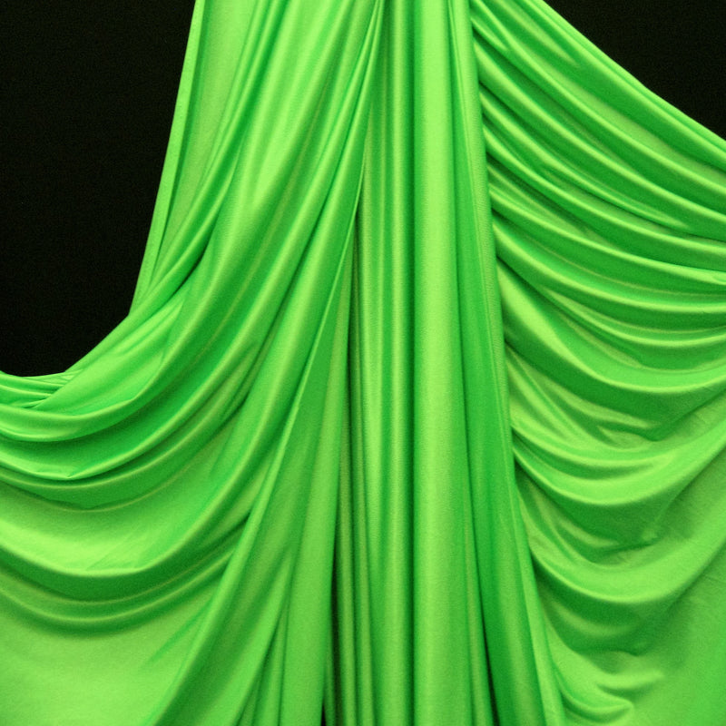 1 Yard Low Stretch Lime Green Tricot Polyester Fabric For Aerial Silks Hammocks Backdrops Crafts 108/120 Inch Wide
