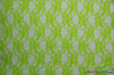 Giselle Floral Lace Polyester Spandex Fabric - Sheer Vintage Stretch Lace, 58/60" Width, Multiple Colors (1 Yard)