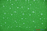 Shooting Star Foil Organza Polyester Fabric - Sheer Silver Metallic Star, 58/60" Width (1 Yard)