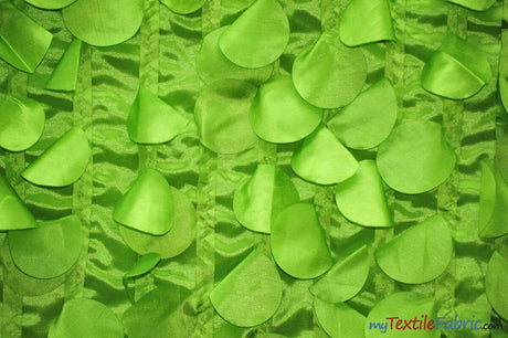 Petal Taffeta Polyester Fabric - Round Petal Texture, 57" Width, Multiple Colors (1 Yard)
