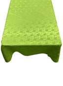 Square Tablecloth Roses Jacquard Satin Fabric - Floral Rose Jacquard, 36" X 36" (1 Piece)