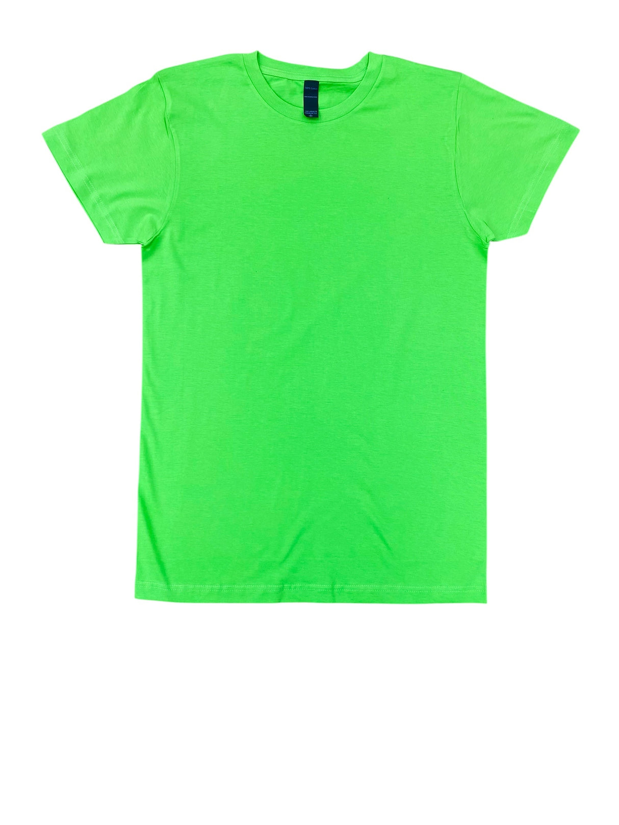 Lucky Friends 1001 100% Cotton Fabric - Lime Green, Round Neck, 4.2 Oz, Tubular, Unisex (1 Piece)