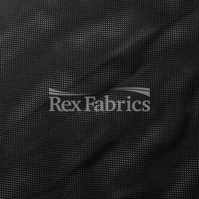 Liner Mesh Polyester Fabric - Black/White Mesh, 57/58" Width, 62 GSM (1 Yard)