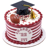 Graduation Black Grad Cap with Tassels Layon Cake - 12 set