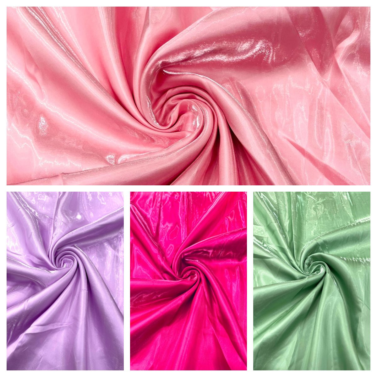 Liquid Wet Bridal Satin Polyester Fabric - High Shine Finish, 58" Width (1 Yard)