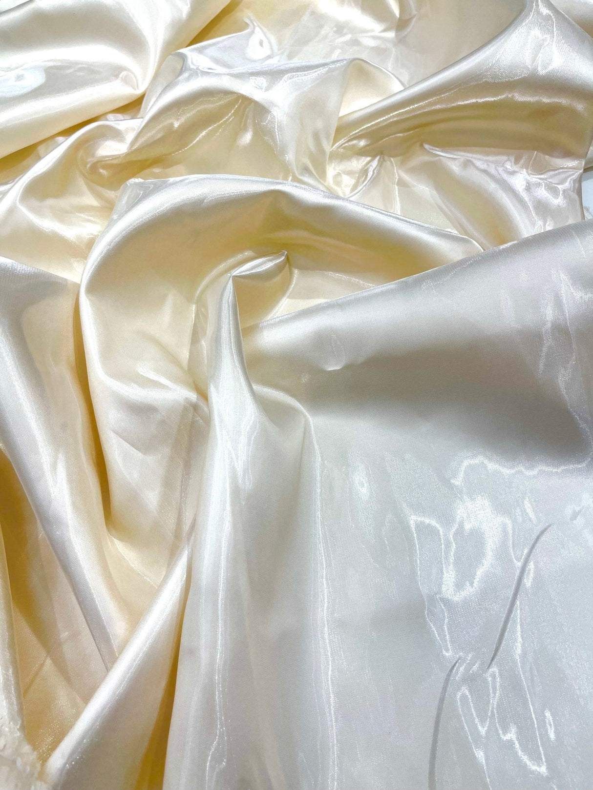 Liquid Wet Bridal Satin Polyester Fabric - High Shine Finish, 58" Width (1 Yard)
