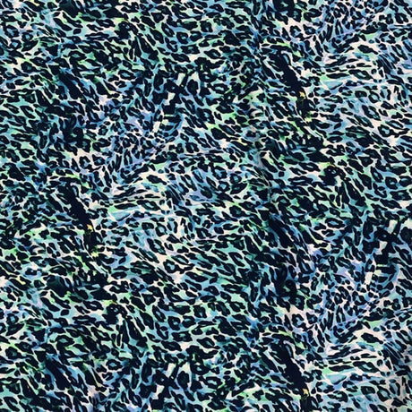 Swim Knit Nylon Spandex Liquid Leopard 4-Way Stretch