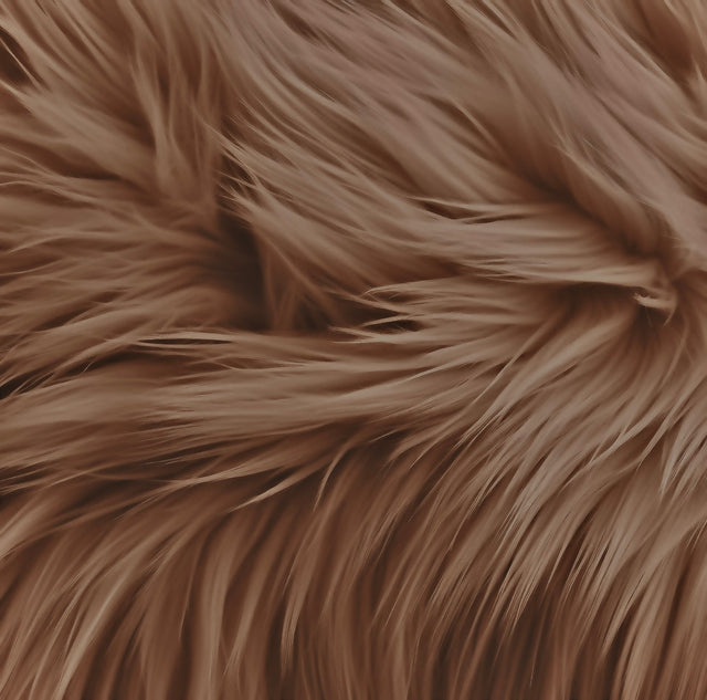 Faux Fur Fabric Round Shaggy 60 Inch Diameter