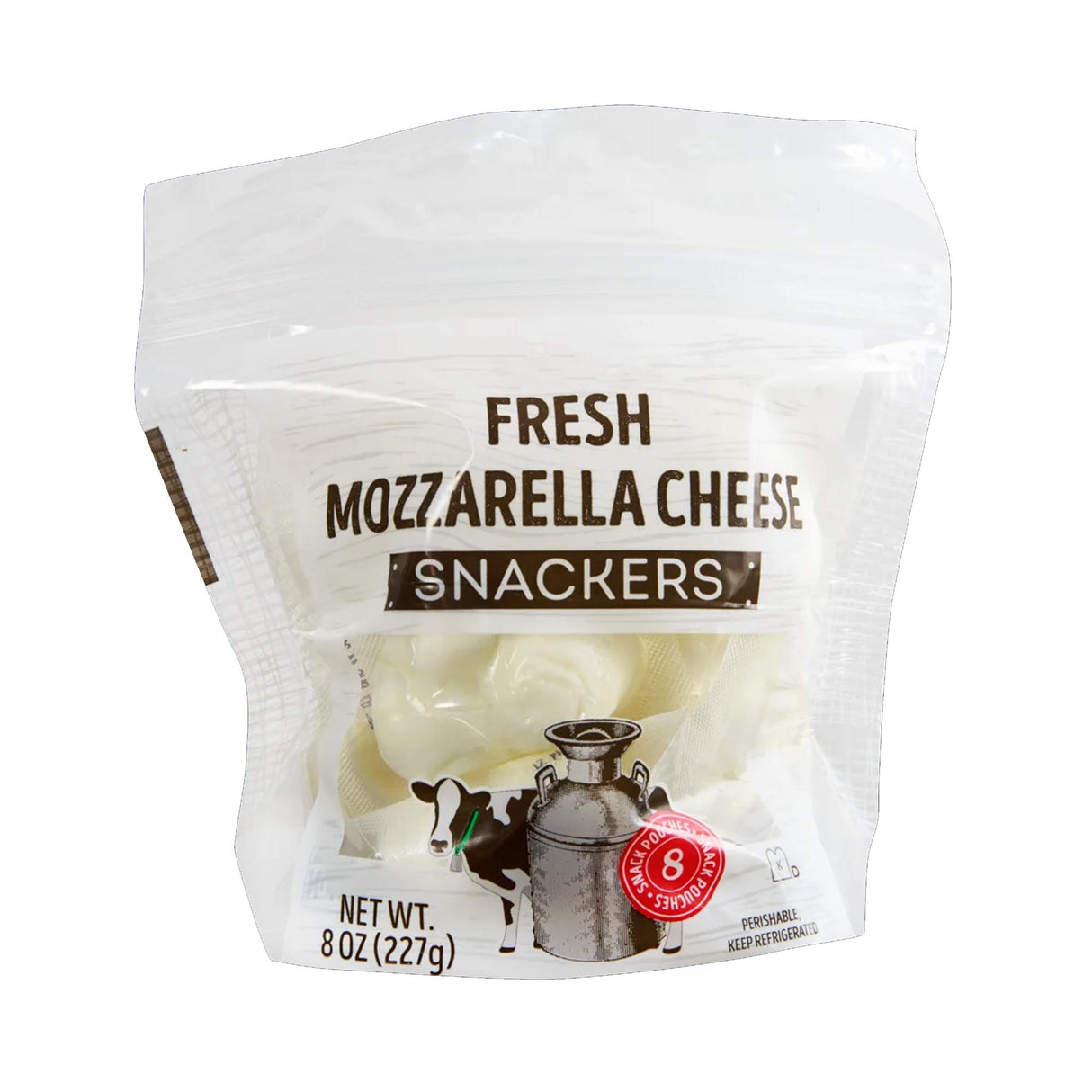 Fresh Mozzarella Cheese Snackers Bite Size Protein Snack Pouches