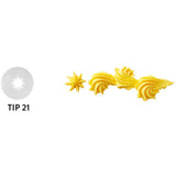 Wilton No. 21 Open Star Disposable Cake Decorating Tip Set, 4-Piece