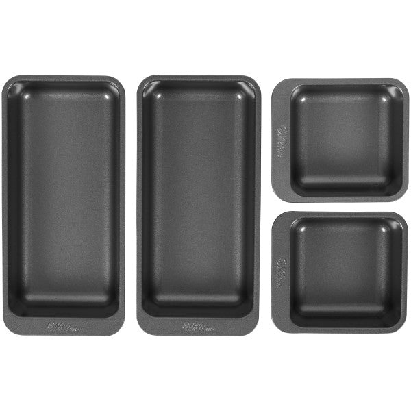 Wilton Perfect Results Square and Oblong Premium Non-Stick Baking Pan Set, 4-Piece