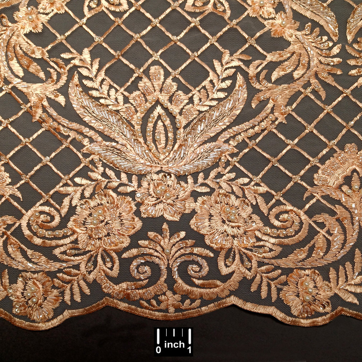 Beaded Embroidered Lace Mesh