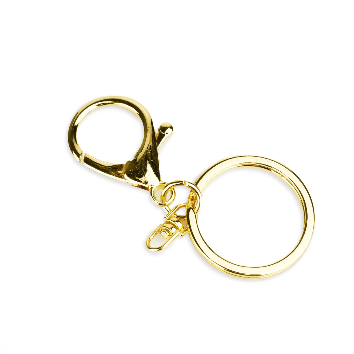 Lobster Clasp with Key Ring - Bright Gold