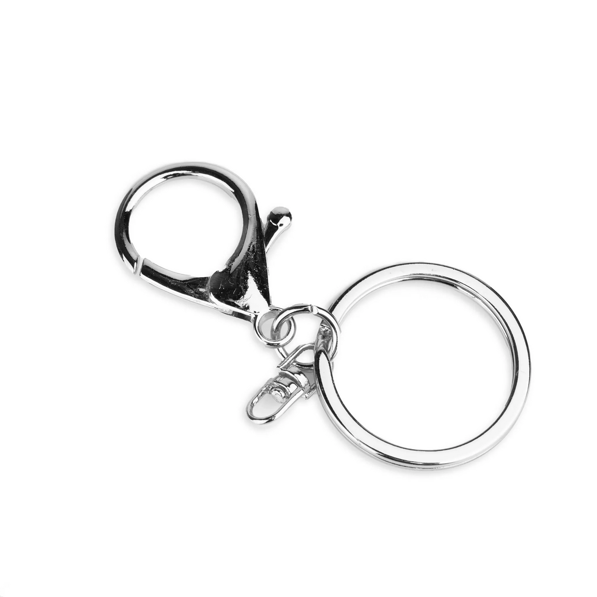 Lobster Clasp with Key Ring - Silver