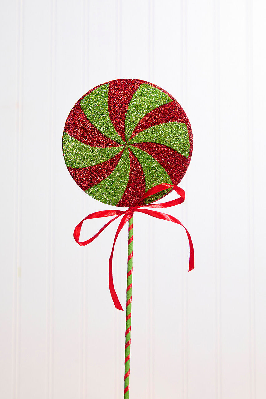 17" Red/Green Lollipop Pick