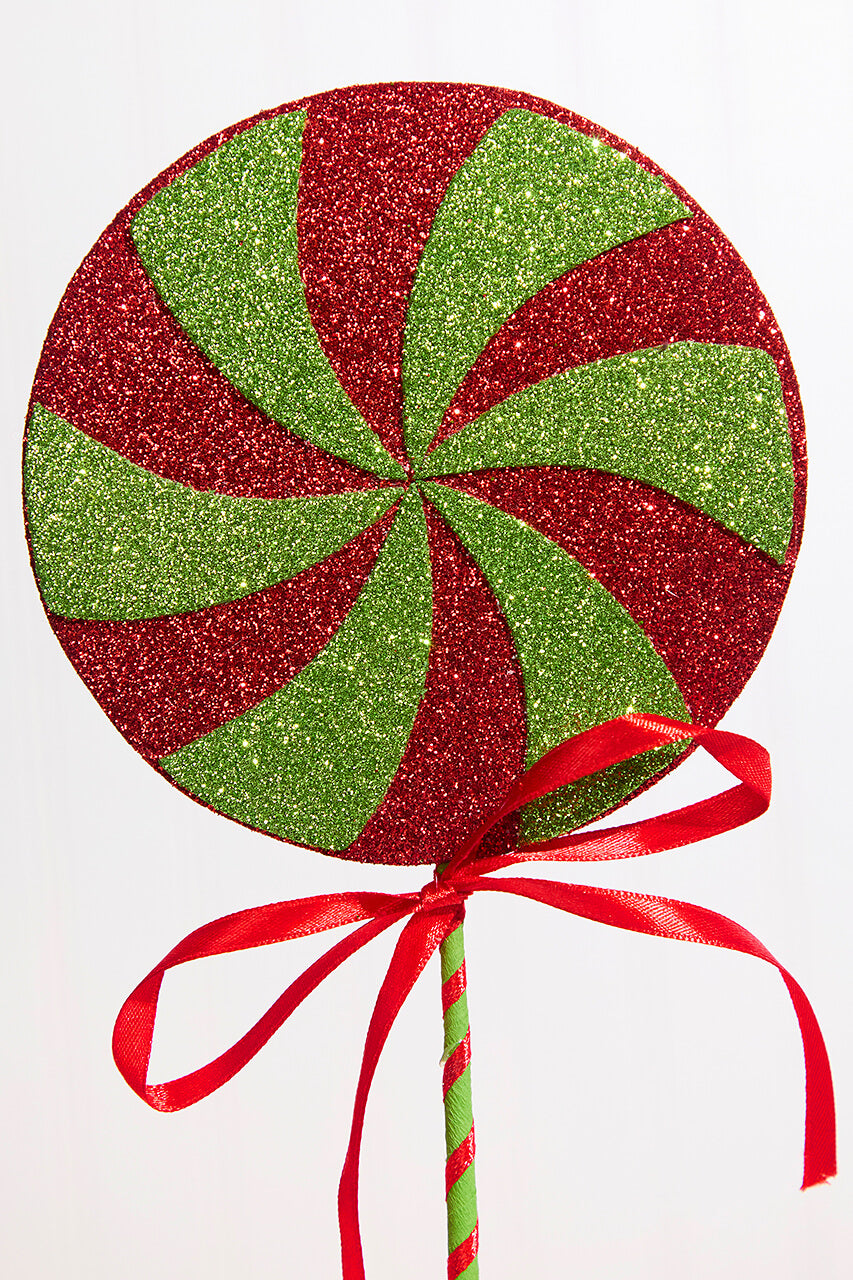 17" Red/Green Lollipop Pick