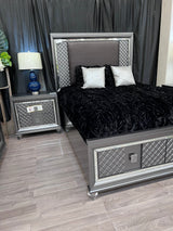 Braided Fluffy Faux Fur Chinchilla Fabric - Black Braided, 104" X 93" (Cal King/Eastern King - 104" X 93")